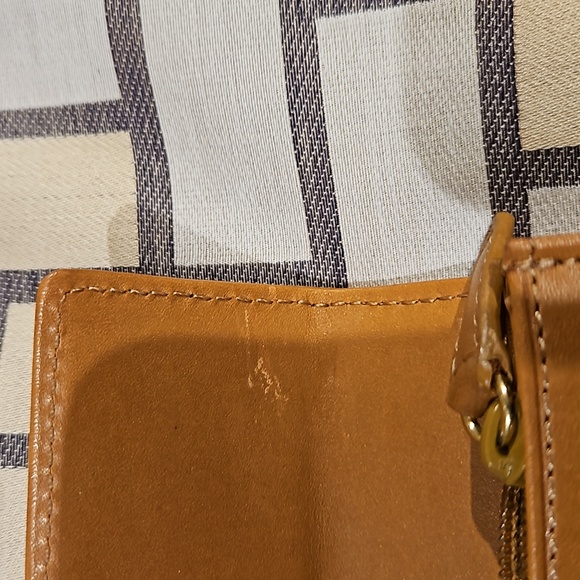 RALPH LAUREN COIN/CREDIT CARD HOLDER   CAMEL LIZARD LIKE - Picture 8 of 13